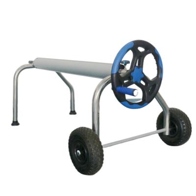 China 304 Types Stainless Or Aluminum Manual Solar Pool Roller Cover Reel for sale