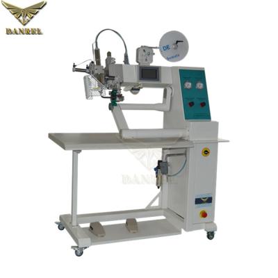 China Garment Shops China Leading One Arm Hot Air Seam Tape Sealing Machine Price Double Hot Air Adhesive Tape Machine With Automatic Feeding And Cutting for sale