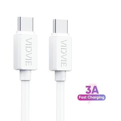 China MP3/MP4 Player VIDVIE New Sale White 3.3ft 3A TipoC To TipoC USB C Data Cable Cargadores for sale