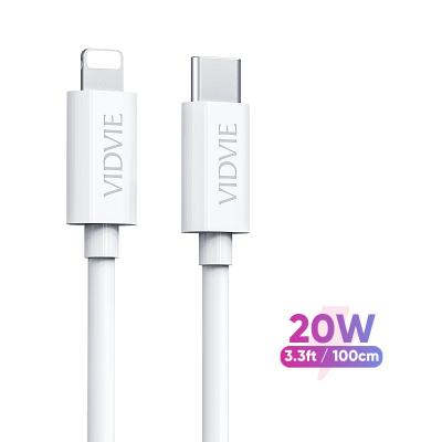 China Original MP3/MP4 Player VIDVIE USB C Type To Light Up 20W PD Fast Charging Data Cable For iPhone 13 12 11 x 8 for sale