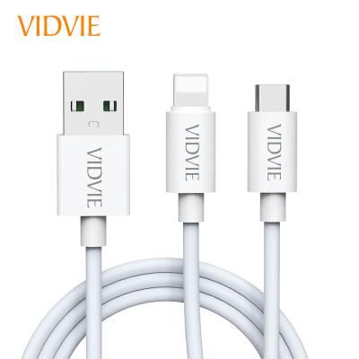 China MP3/MP4 Player VIDVIE 2 in 1 ABS 5A High Speed ​​Protector Multi Data Transfer Charging Cable for sale