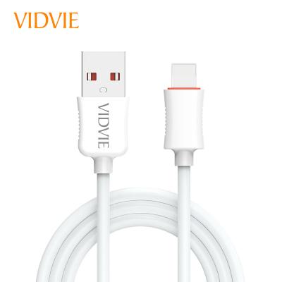 China MP3/MP4 Player VIDVIE Top Grade 2.4A PVC Fast Charging Fasten 1m 2m 3m Data Sync Cable De Datos USB Alta Calidad For iPhone for sale