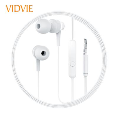 China Cheap Newly Supported In-Ear VIDVIE White In-Ear Cable 120cm Band Line Handsfree Wired Headset With Built In MIC for sale