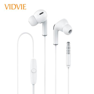 China In-Ear VIDVIE Bass Air Pro Loud 3.5mm In-Ear Cable Earphone With Handsfree HS652 Microphone Tape Line Wire for sale