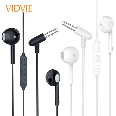 China VIDVIE Hot Selling In-Ear 3.5mm Jack Wired Earphone with MIC, Handsfree White Black Wire with Volume Control HS635 for sale