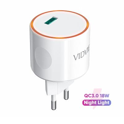 China UniversalÂ   VIDVIE QC3.0 18W USB Special EU Oplader Fast Charging Charger For iPhone Samsung for sale