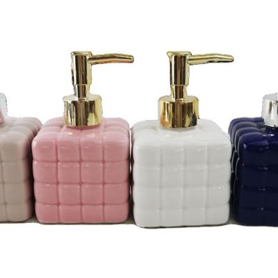 China Bathroom Accessories Ceramic Foam Liquid Soap Dispenser Ceramic Material for sale