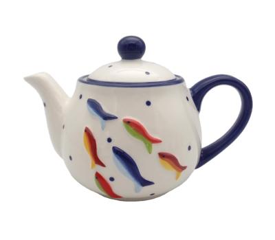 China Sea Fish Modern Ceramic Design Kettle Teapot Hot Sale for sale