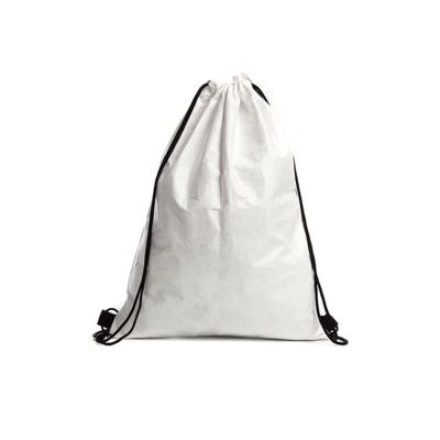 China Rope handle customize eco backpack dupont promotional recycled paper tyvek drawstring bag for sale