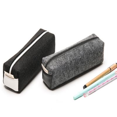 China Schools & Custom Recycled Offices Stationery Box Case Felt Pencil Pouch Bag for sale