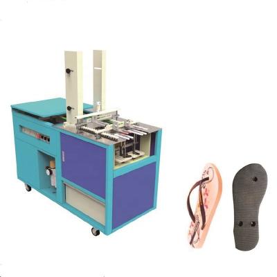 China EVA Foam Slipper Sole Drilling Punching Flip Flop Strapping Fixing Flop Flop Machine Making Polymak for sale