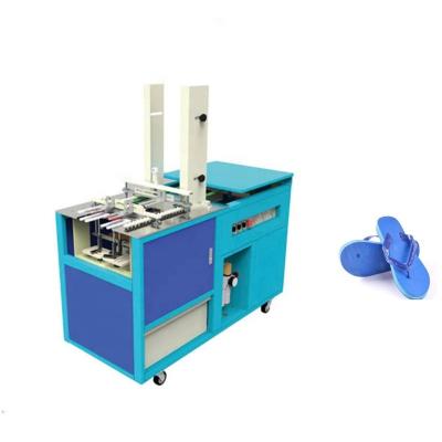 China EVA Foam Flip Flop Sole Drilling Rubber Upper Strap Fixing Machine Making Sandal Slippers for sale