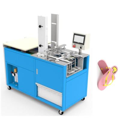 China Slipper Making Machine Automatic Hole Drilling Sole Strap Fitting Machine Making Sandals for sale