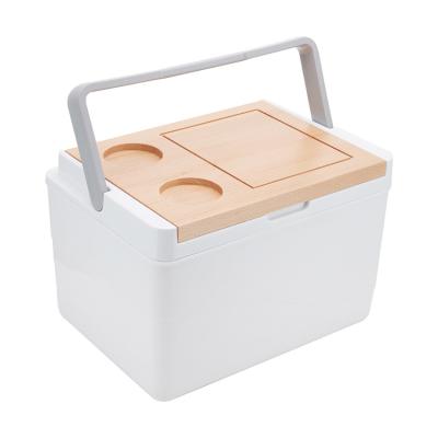 China Gint 11L Waterproof Portable Hard Plastic Cooler Box Ice Cooler With Beech Handle And Lid for sale