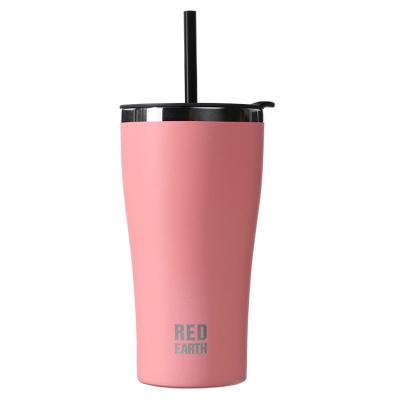 China Sustainable Double Wall Insulated Sports Bottle Wide Mouth Straw Lid Water Bottle for sale