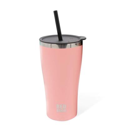 China Sustainable Double Wall Insulated Sports Bottle Wide Mouth Straw Lid Water Bottle for sale