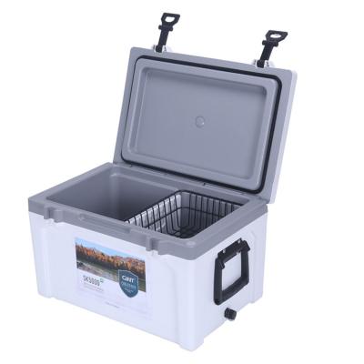 China 50L Tabela Waterproof Food Delivery Cooler Box Plastic Custom Rotomold Ice Chest Cooler Box for sale