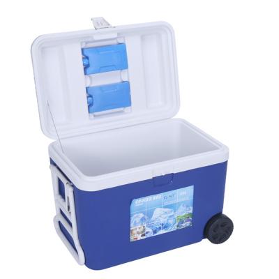 China 50L Cool Box Tabletop Food Delivery Waterproof Plastic Ice Chest Rotomolded Cooler Box for sale