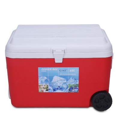 China Gint Waterproof Portable Hard Plastic Cooler Box Ice Chest Cooler With Wheels Durable Cooler Box for sale