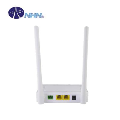 China 2 ports GE + FE GPON ONU ONT terminal with Wifi function 125mm (L) x80mm (W) x 28mm (h) for sale