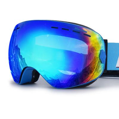 China Custom OEM Snow Goggles Mens Funny Snowboarding Goggles Wholesale Fashion Be Nice Ski Vision Goggles Magnetic for sale