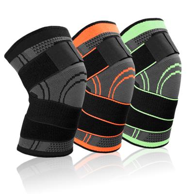 China Hot Selling Nylon Knee Brace Compression Adjustable Nylon S M L Knee Support Sleeve for sale