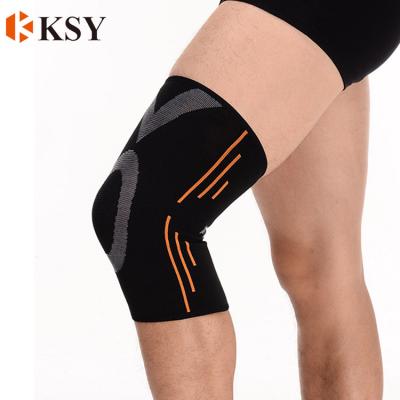 China Joint Pain Relief And Running Adjustable Elasticity Premium Knee Compression Sleeve Breathable Knee Support for sale