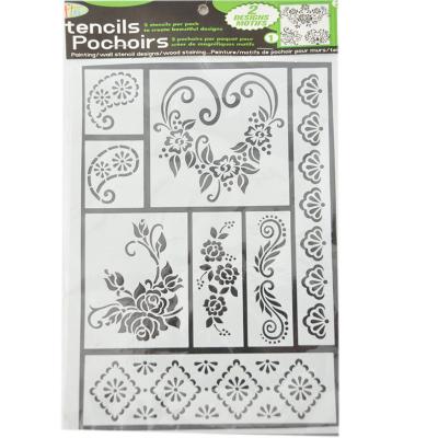 China Various Decoration Design Flower Shaped Adhesive Stencil for sale