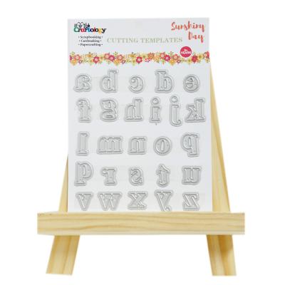 China Cute 26pcs China Letter Mini Embossing Metal Cutting Dies Stencil Template For Invitation for sale