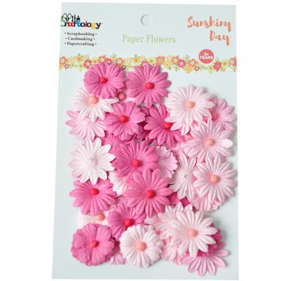 China New 48pk 25mm China decoration fashionable mini rose paper flower for sale