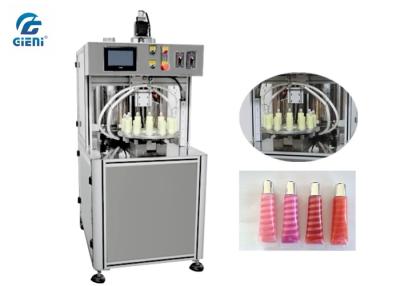 China Multi Colors Spiral Lip Gloss Filling Machine 12L Material Tank Te koop