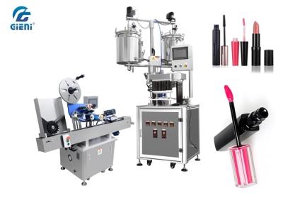 China Pearl Essence Mateials Lipstick Filling Machine 9kw With Horizontal Labeller for sale