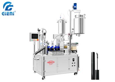 중국 마스카라 입술 광택제를 위한 반자동 회전하는 충전물 및 모자를 씌우는 기계 판매용