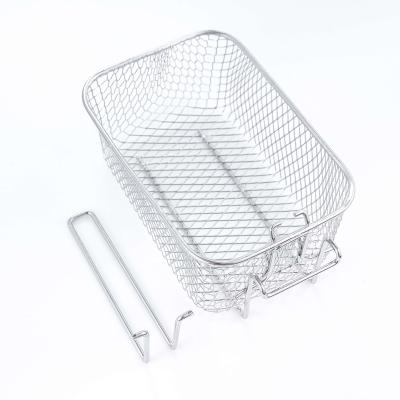 China Wire Snack Frying Sieve Stainless Steel Fry Serving Fried Basket for sale