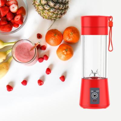 China 380ml Multifunctional Custom Logo Portable Personal Smoothie Blender Six Blades Mini Home USB Rechargeable Blender Juicer Cups for sale