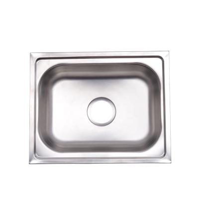 China Hot Selling Modern Stainless Steel Kitchen Sink Bowl 0.4mm Single Bowl Kitchen Sink SS201 for sale