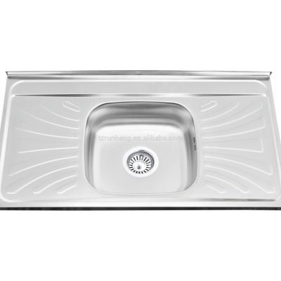 China Without Faucet Single Bowl 1m Medium Kitchen Sink Stainless Steel for sale