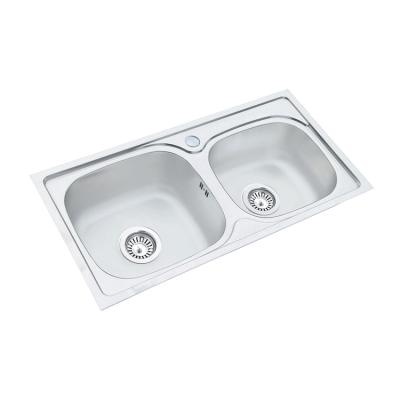 China New Design 7940 Modern Stainless Steel Undermount Home Double Bowl Deep Kitchen Sink for sale