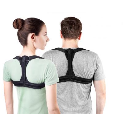 China Back Support Belts Custom Adjustable Unisex Shoulder Pain Relief Back Support Posture Corrector Belt for sale