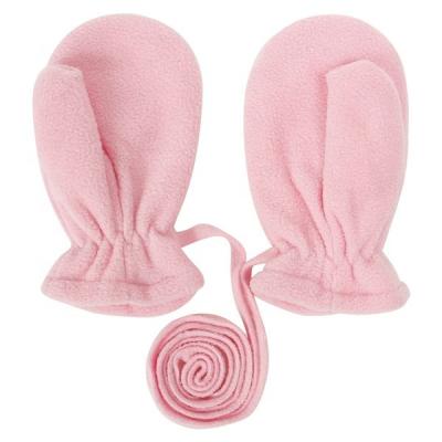 China Simply 2021 Winters Cheap Wholesale Custom Baby Fleece Mitten Neck Hung Gloves With Strings for sale