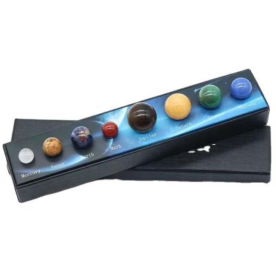 China China Natural Crystal Healing Stones Eight Planets Of The Solar System Desktop Planet Ornaments Healing Stone Set for sale