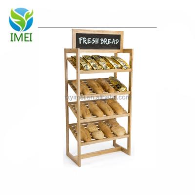 China Viable Bakery Display Rack, 4 Shelves and Table Header, Wood - Oak for sale