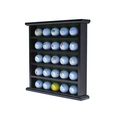 China Wooden Golf Display Rack Custom Designed Wooden Ball Case Golf Ball Display for sale