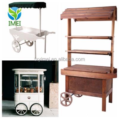 China Wood The Antique Ways Candy Reenactment Retail wangon show wooden cart for sale