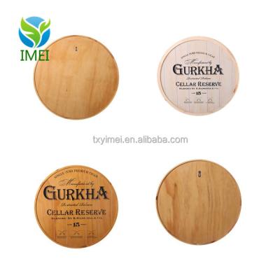 China Free Standing Round Bar Decoration Shop Sign Wall Hanging Wooden Sign Board With Letter Design for sale