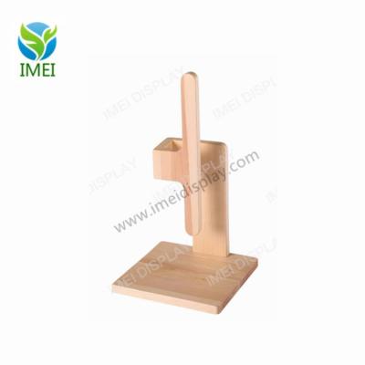 China Laser Engraved Sign Custom Design Wooden Wooden Sign Display Rack Wooden Sign Counter Holder for sale