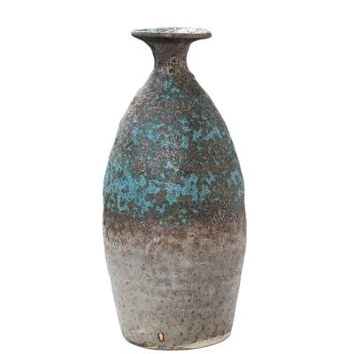 China Vintage Minimalist Ceramic Vase Morden Simple Design Rough Outdoor Ceramic Flower Vase for sale