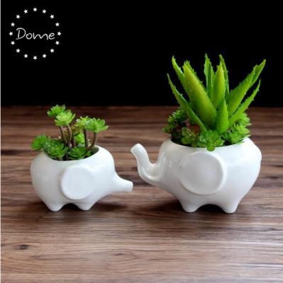 China Wholesale Home Decorative Decorative Modern Creative White Elephant Decration White Ceramic Pot for sale