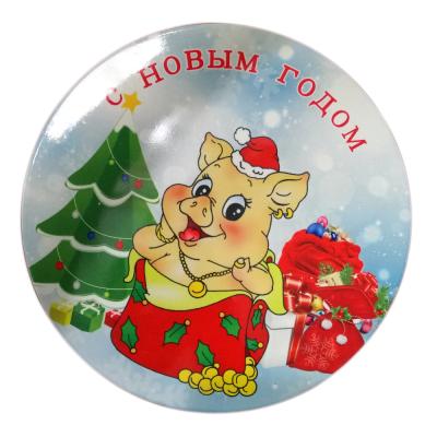 China Memories Viable Sublimation Pig Cute Design Round Ceramic Coaster for sale