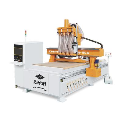 China High Speed ​​Wood Cabinet KIHON KN-NC4 ATC CNC Cutting Machine 4*9ft CNC Router Woodworking Machine for sale